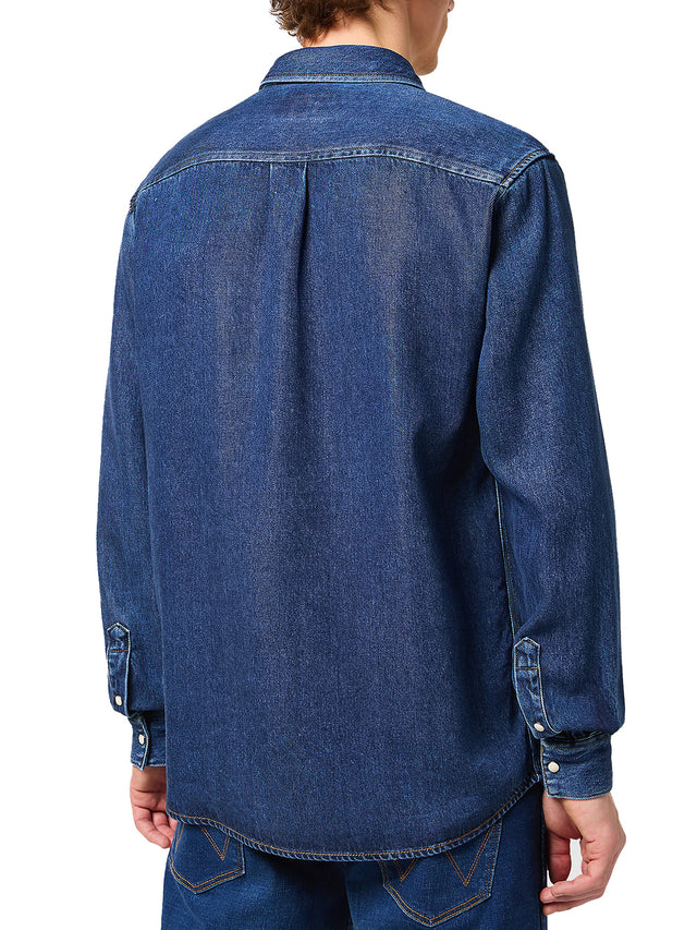 Wrangler - Denim Shirt - 1 PKT SHIRT Dark Stone