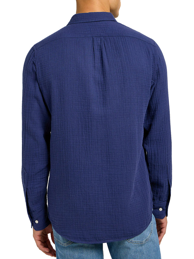 Lee - Shirt - Leesure Shirt Medieval Blue