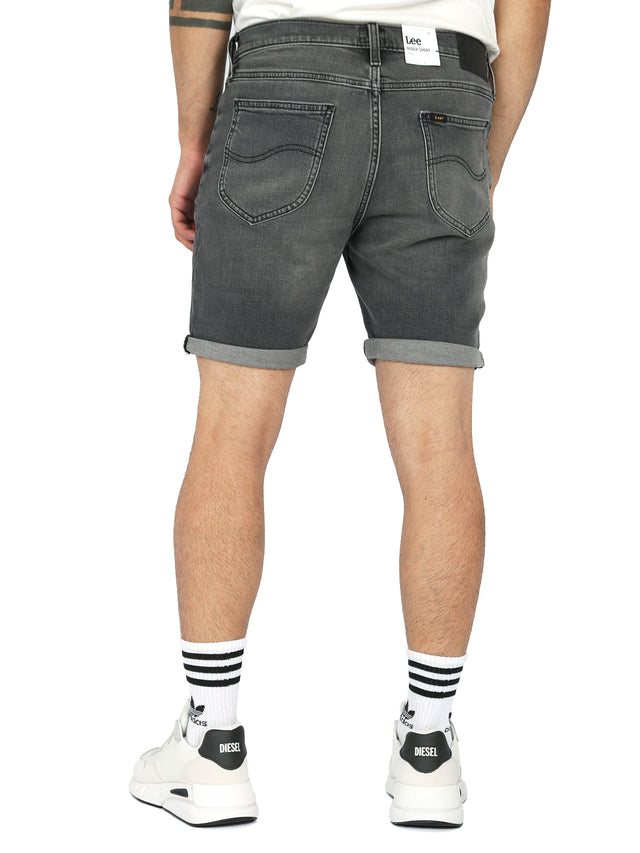 Lee - Slim Fit Denim Shorts - RIDER Washed Grey