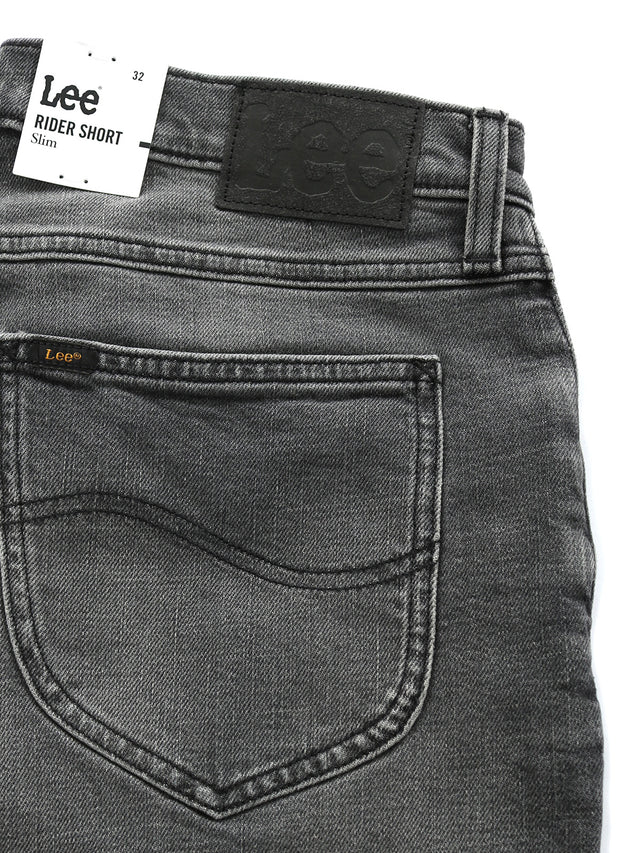 Lee - Slim Fit Denim Shorts - RIDER Washed Grey