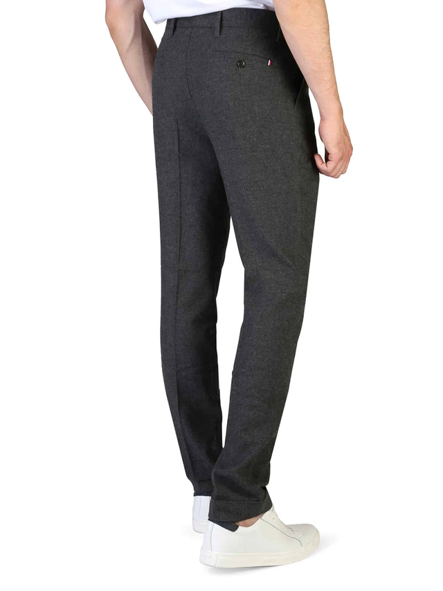 Tommy Hilfiger - Tapered Wool Trousers - Dark Grey