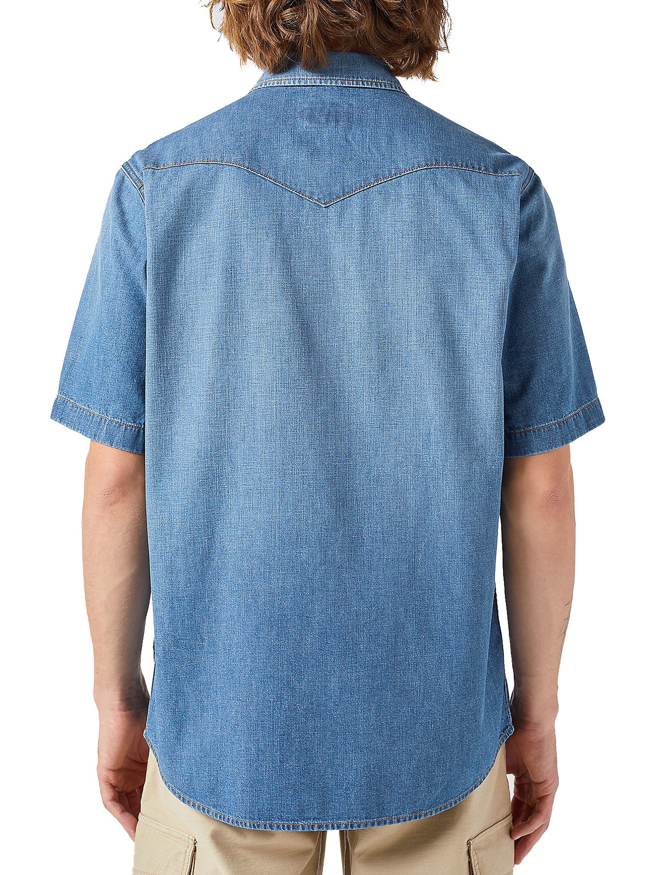 Wrangler - Denim Short Sleeve Shirt - Western Shirt Dusky