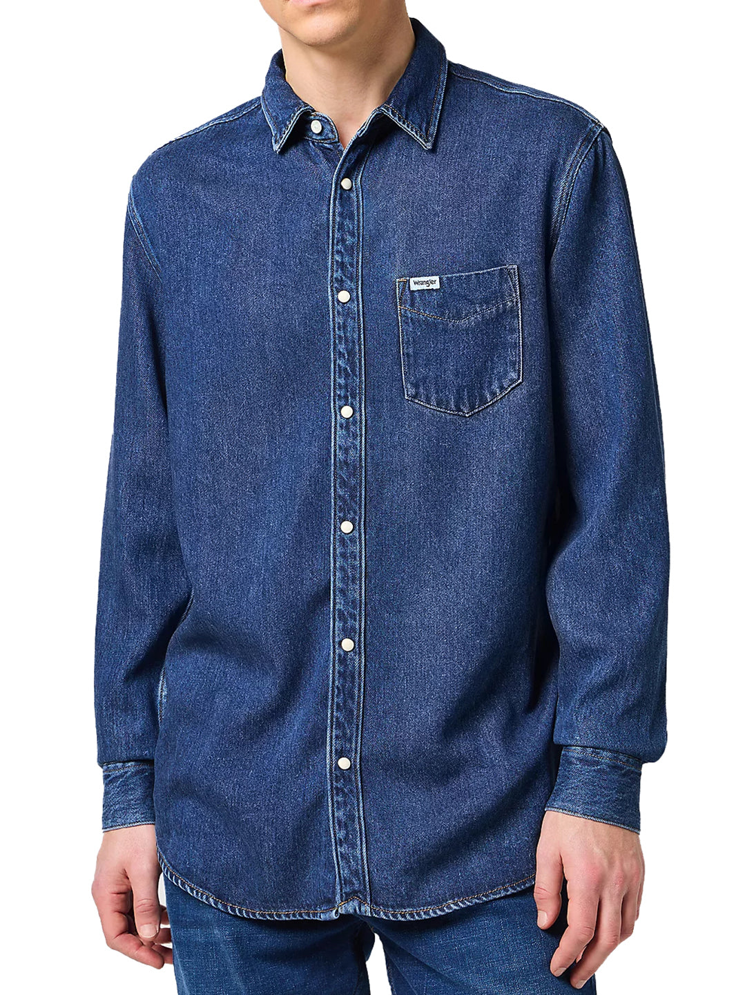 Wrangler - Denim Shirt - 1 PKT SHIRT Dark Stone