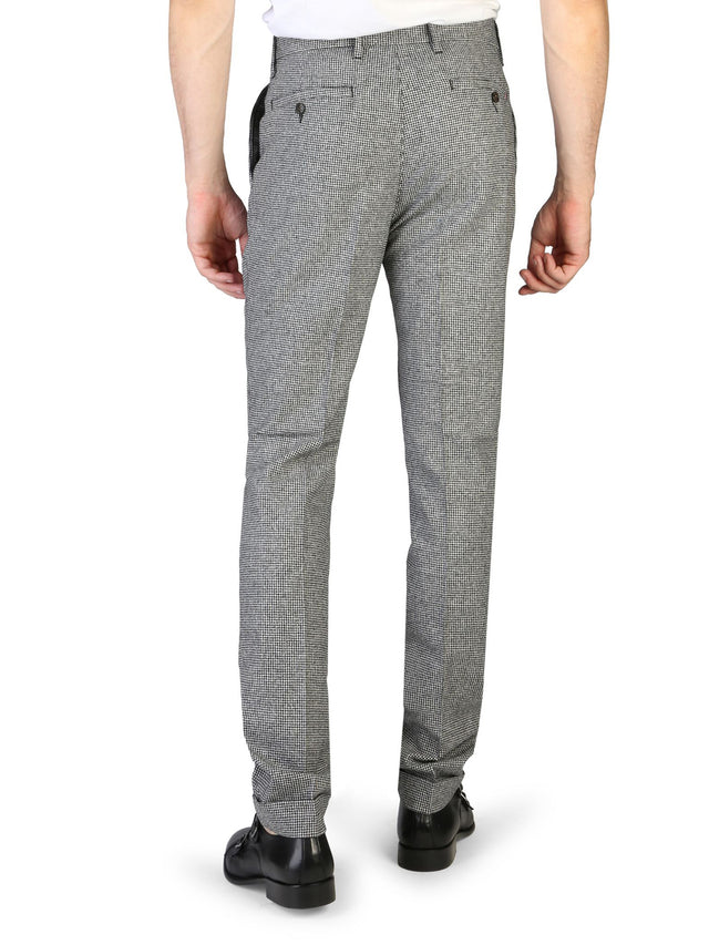 Tommy Hilfiger - Tapered Wool Trousers - Light Grey Checked