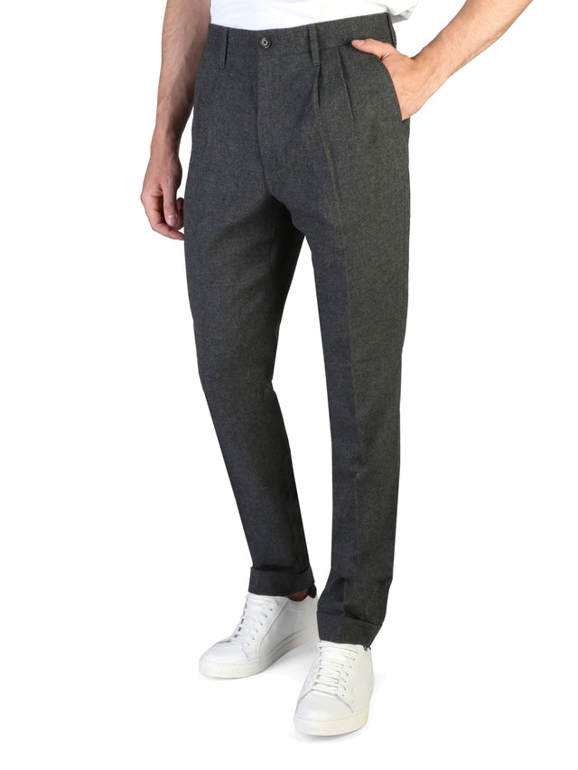 Tommy Hilfiger - Tapered Wool Trousers - Dark Grey