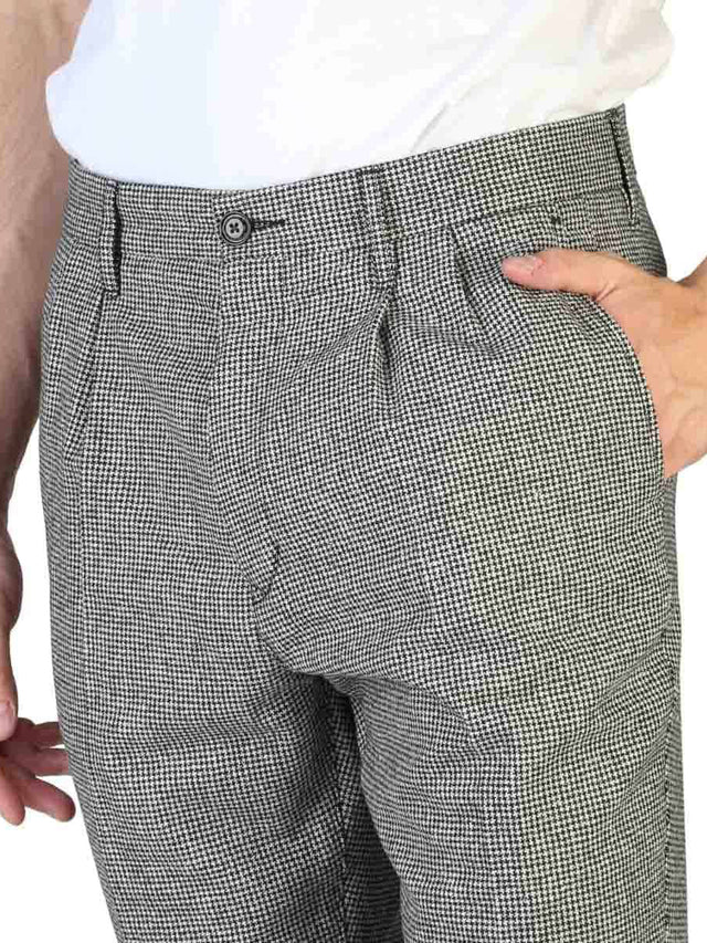 Tommy Hilfiger - Tapered Wool Trousers - Light Grey Checked