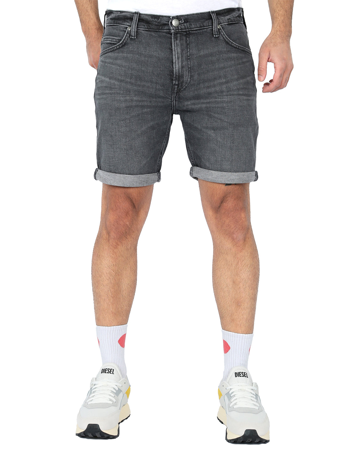 Lee - Slim Fit Denim Shorts - RIDER Worn in Shadow