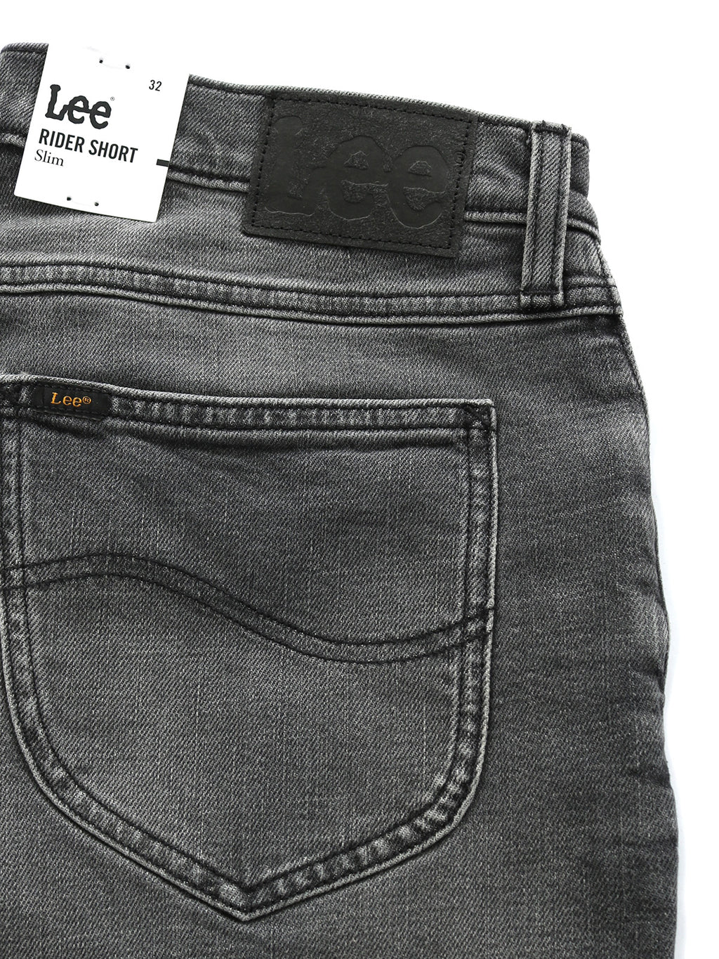 Lee - Slim Fit Denim Shorts - RIDER Washed Grey
