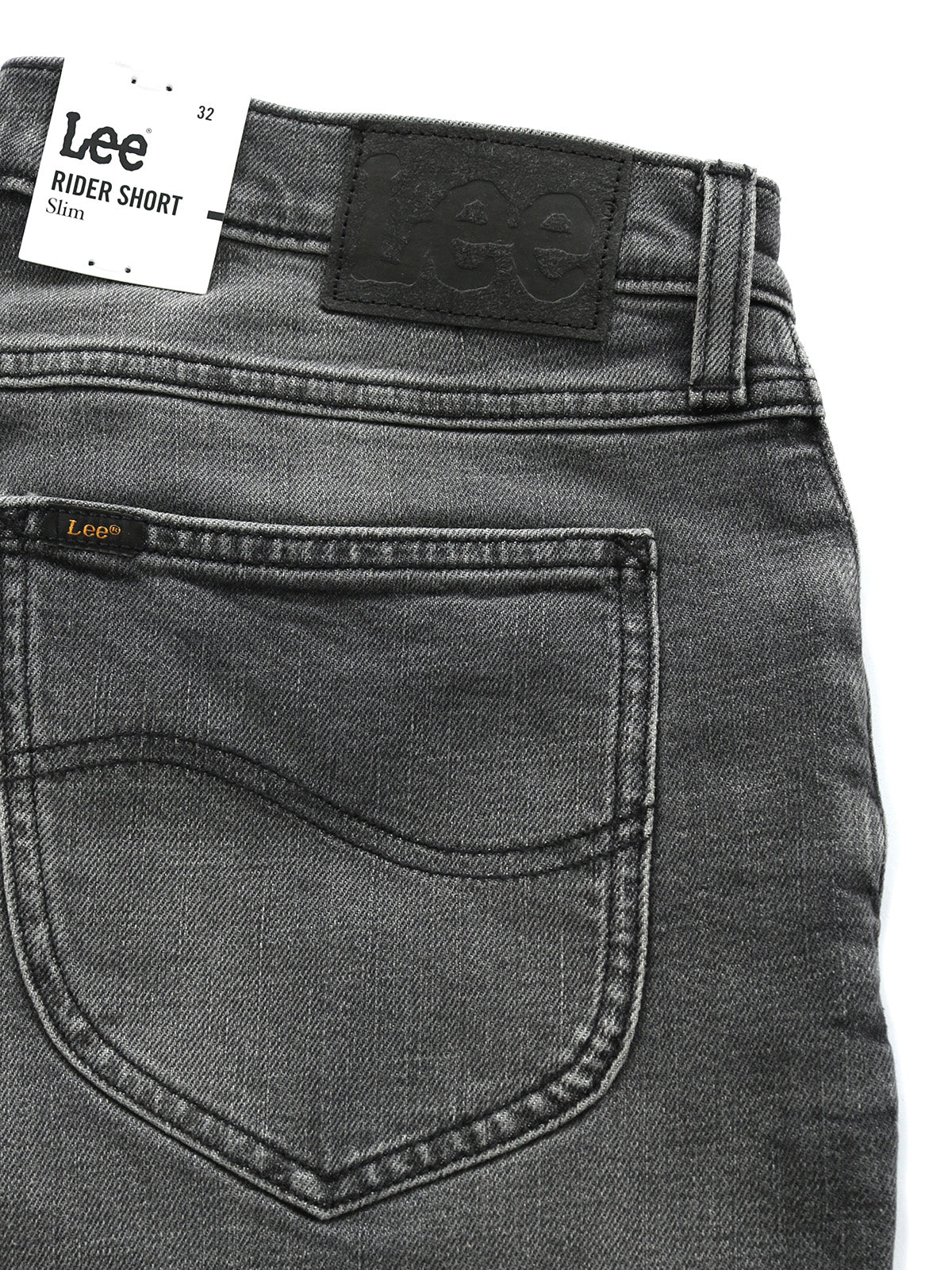 Lee - Slim Fit Denim Shorts - RIDER Washed Grey