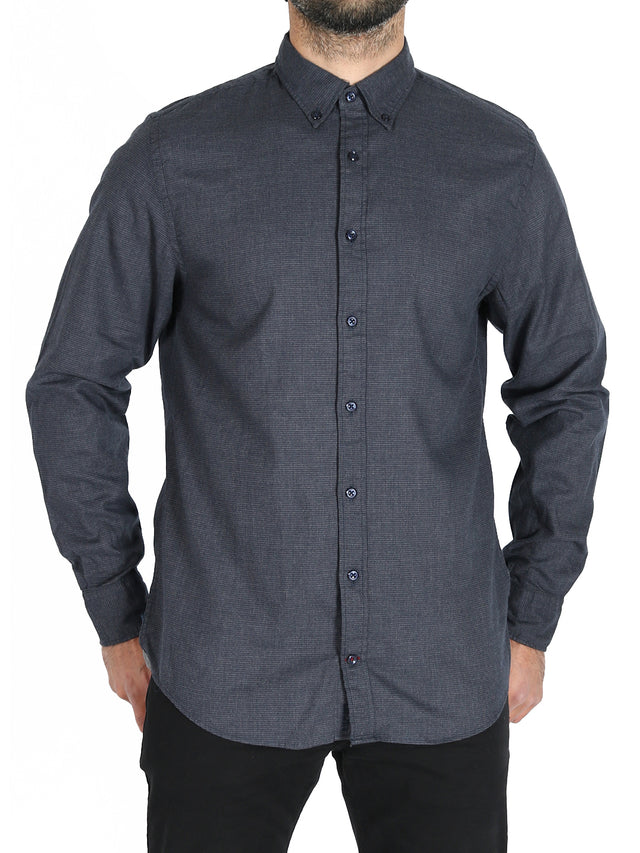 Tommy Hilfiger - Regular Fit Shirt - Houndstooth 071 Dark Grey