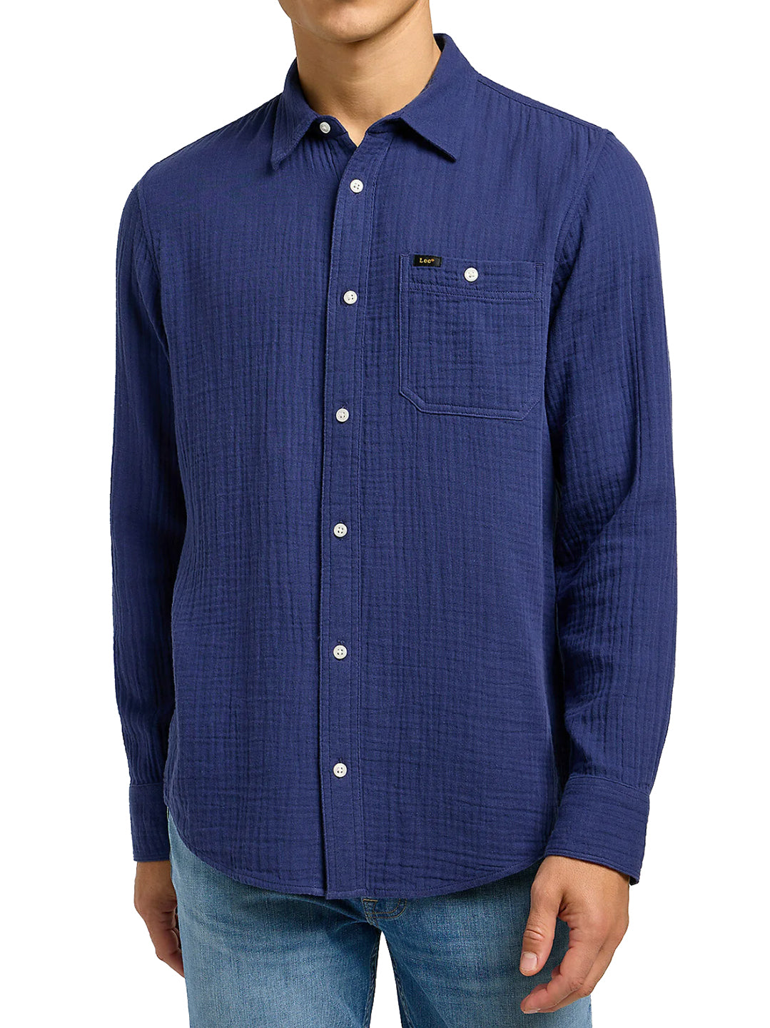 Lee - Shirt - Leesure Shirt Medieval Blue