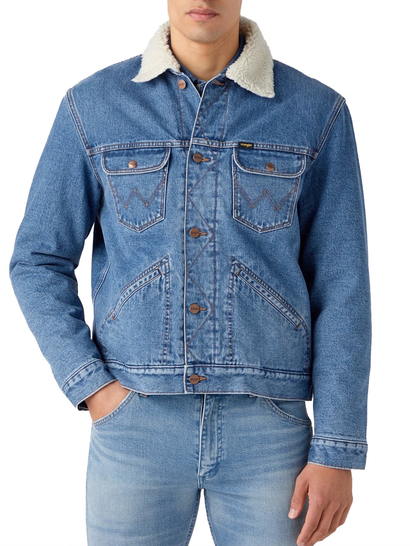 Wrangler - denim jacket - 124MJ Sherpa Wranch