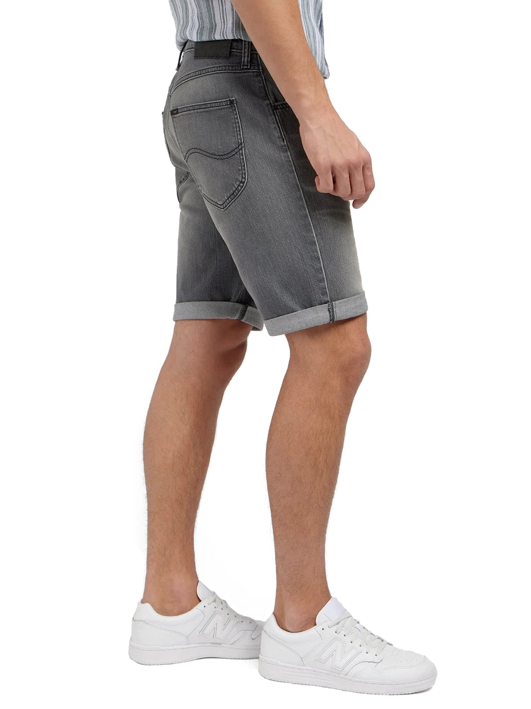 Lee - Regular Fit Denim Shorts - 5 Pocket Washed Grey