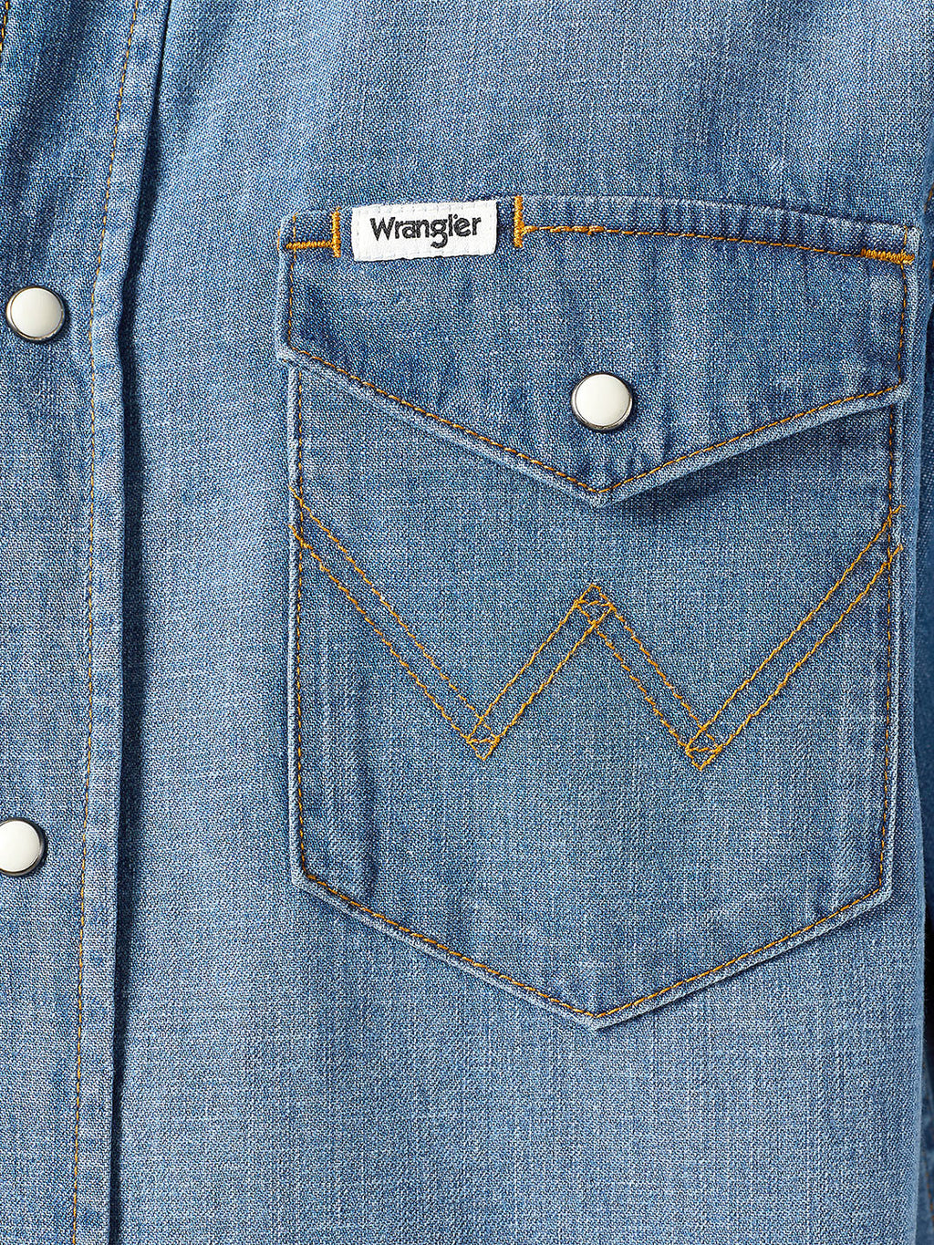 Wrangler - Denim Short Sleeve Shirt - Western Shirt Dusky