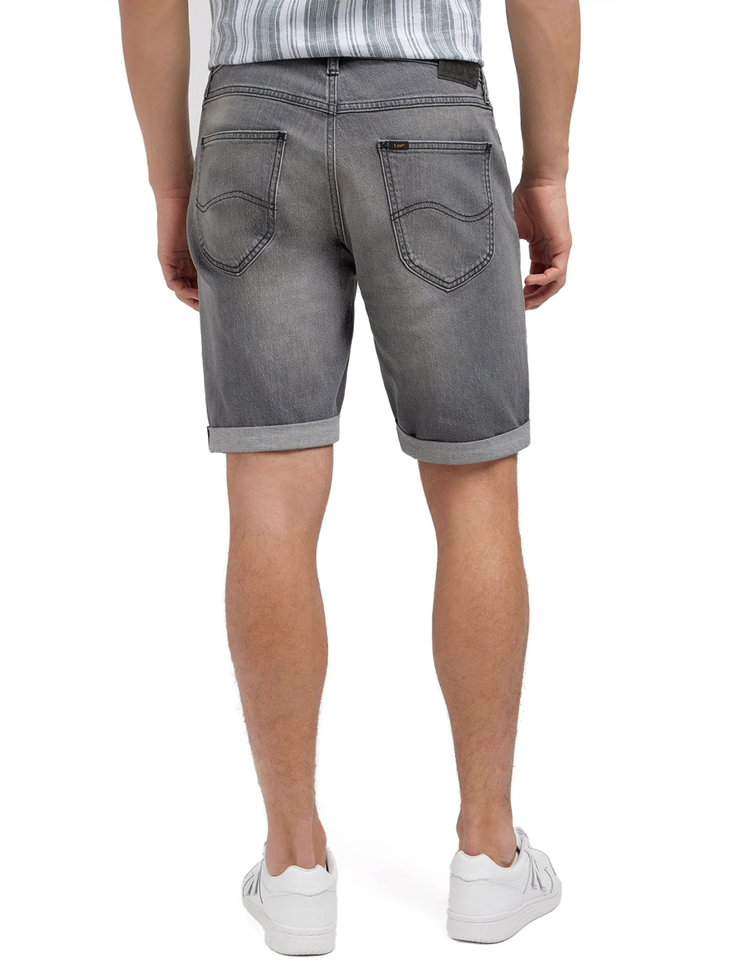 Lee - Regular Fit Denim Shorts - 5 Pocket Washed Grey