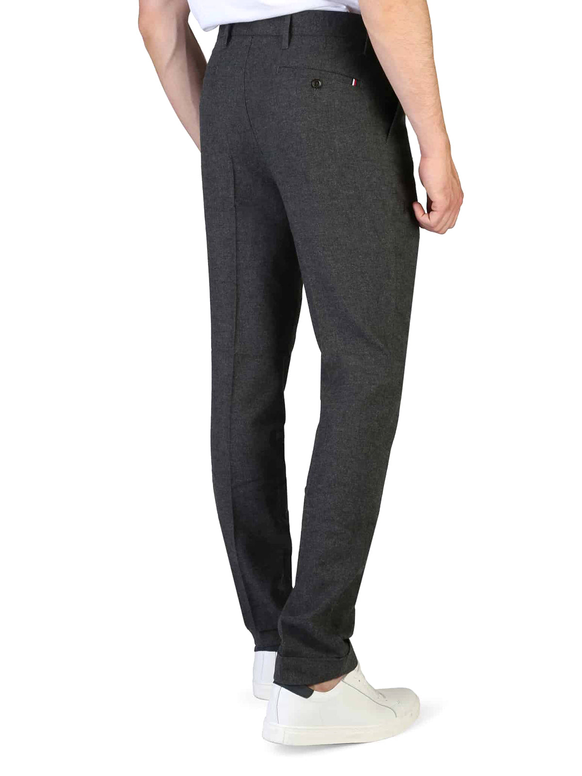 Tommy Hilfiger - Tapered Wool Trousers - Dark Grey
